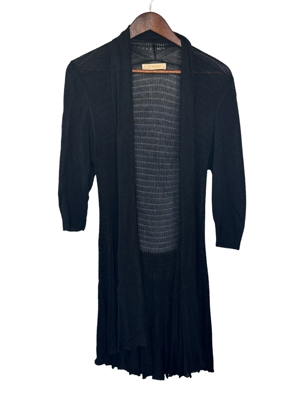 Orange Black Cardigan Sweater for Effortless Style